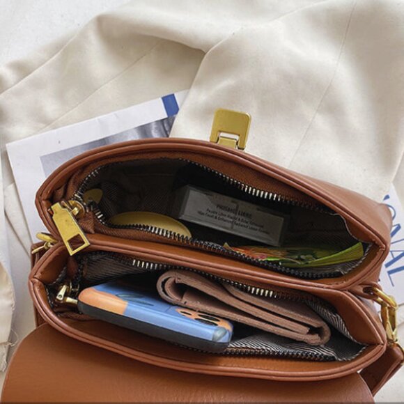 Classic Lady Bag Crossbody Satchel /brown - Picture 8 of 8